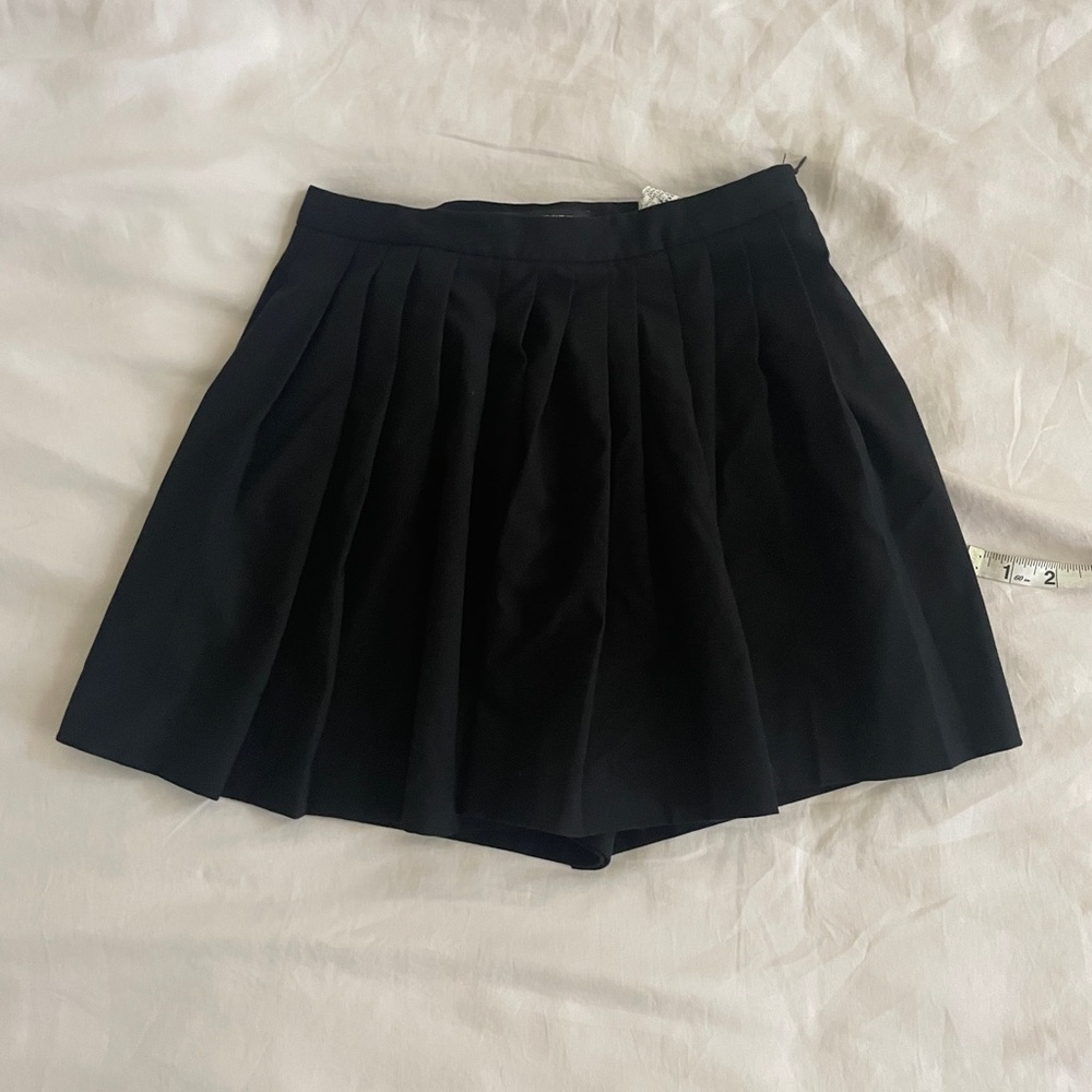 ZARA pleated mini skort size XS black